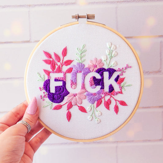 Pink FUCK Digital Embroidery Pattern