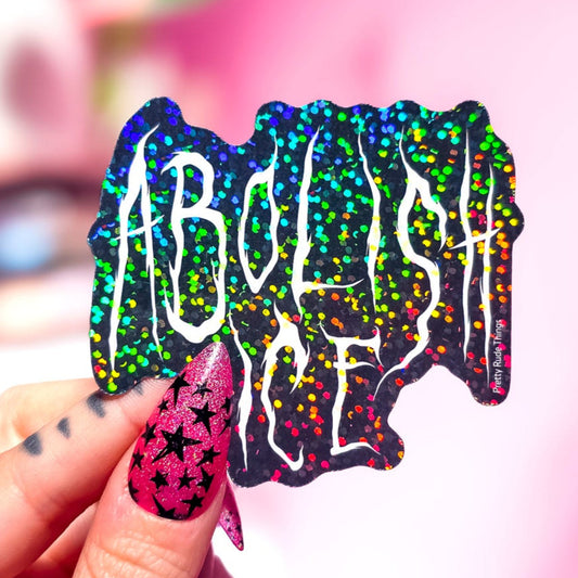 Abolish Ice - Metal Sticker, 2.8 x 2.5 in.