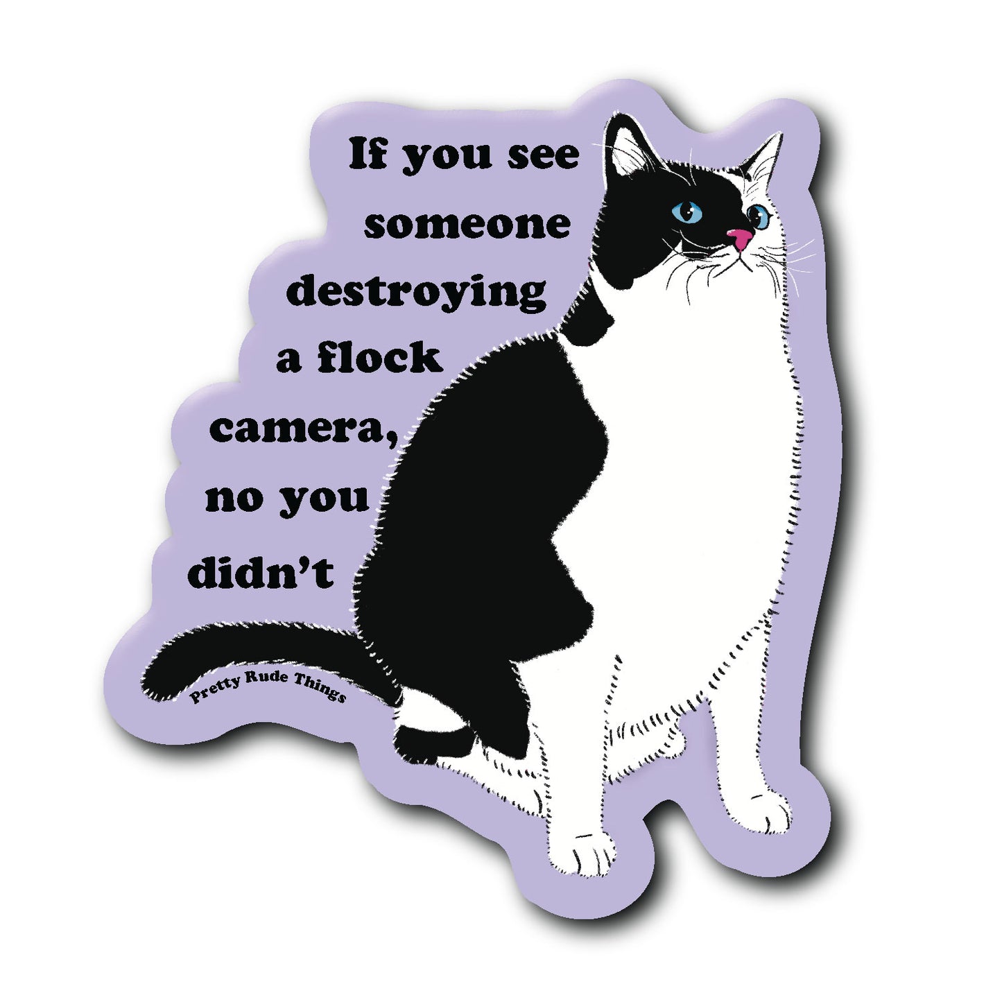 Anti-Flock Cat Sticker