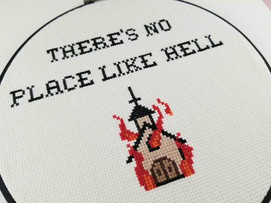 There's No Place Like Hell - FREE Cross Stitch Digital Pattern