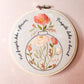 Digital Embroidery Pattern - Not Fragile Like A Flower, Fragile Like a Bomb Quote