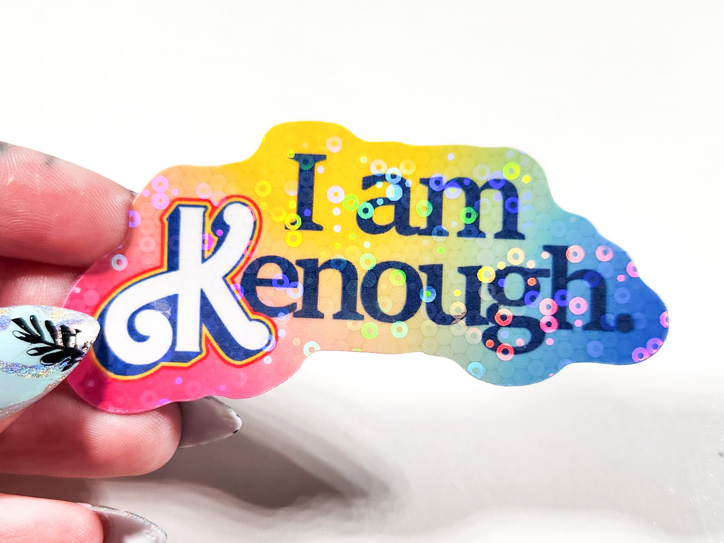 I am Kenough Barbie Movie Sticker, 3 x 1.5 in.