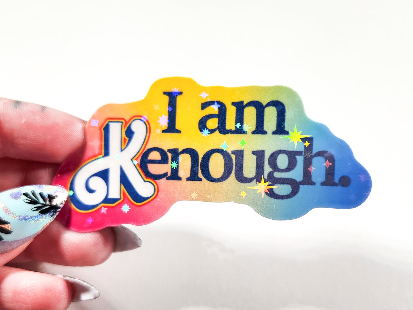 I am Kenough Barbie Movie Sticker, 3 x 1.5 in.