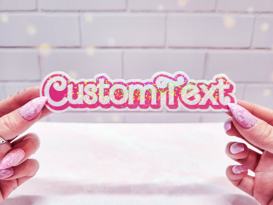 Custom Barbie Movie Holographic Sticker