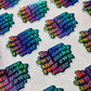 Be your own sugar daddy holographic sticker, 3 x 2"