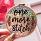 One More Stitch - Embroidery Holographic Sticker, 3 x 3.1 in