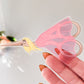 Miss Stork Embroidery Scissors Clear Sticker, 4 x 2.3 in