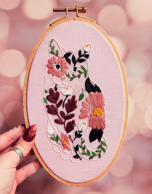 Digital Embroidery Pattern - Poppy Cat Flower