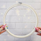 8" or 9.6" Plastic Flexi Embroidery Hoop, Pink or white