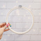 8" or 9.6" Plastic Flexi Embroidery Hoop, Pink or white