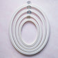 Oval Plastic Flexi Embroidery Hoop - Pink, White or Woodgrain - In Multiple Sizes