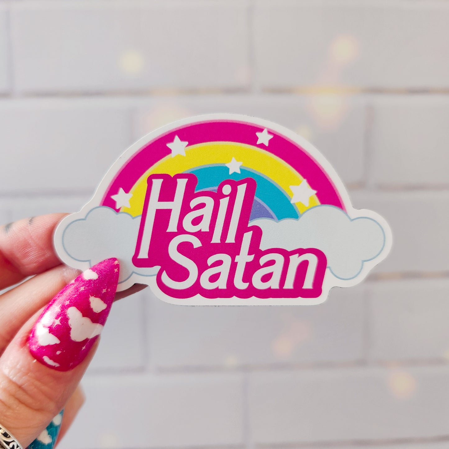 Kawaii Hail Satan Fridge Magnet