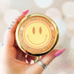 My Tummy Hurts But I'm Being Brave About It - Gold Compact Mirror/Pill Holder, 2.75" x .5"