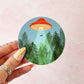 UFO Mushroom Sticker, 3"