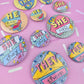 90s Pronouns Button