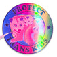 Protect Trans Kids Rainbow Possum Family Sticker, 3 x 3 in.