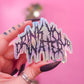 Heavy Metal Band Font Drink Your Water Holographic Sticker, 3 x 2.4 in