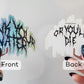 Heavy Metal Band Font Drink Your Water Holographic Sticker, 3 x 2.4 in