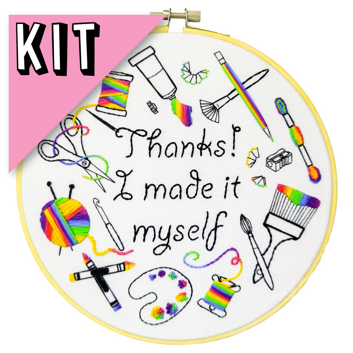 Thanks! I made it myself - 7" Hand Embroidery Kit