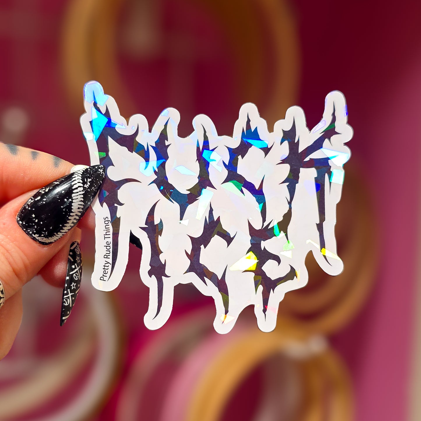 Fuck ICE - Metal Holographic Sticker, 3 x 2.6 in.