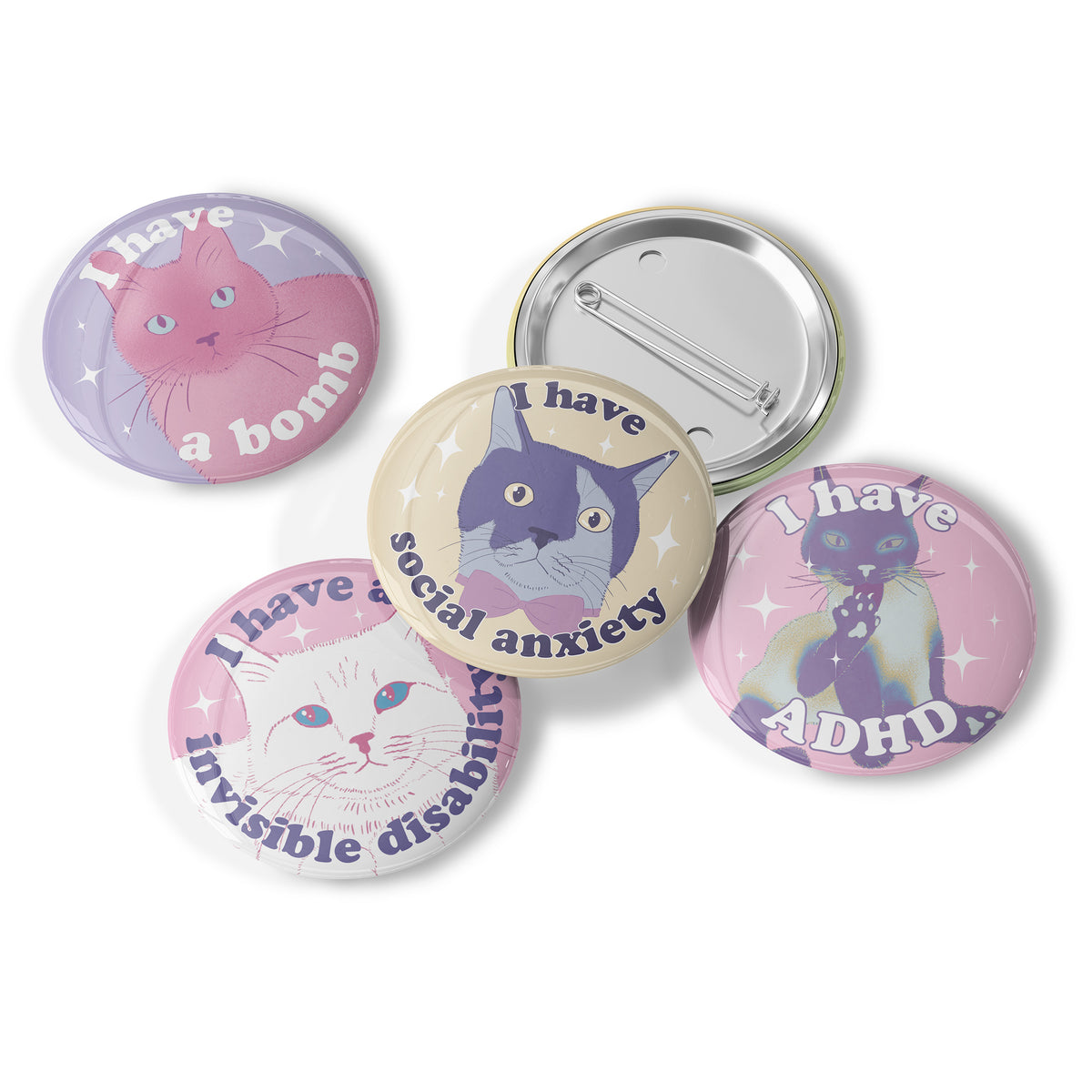 I Have A Bomb - Cat Pinback Button
