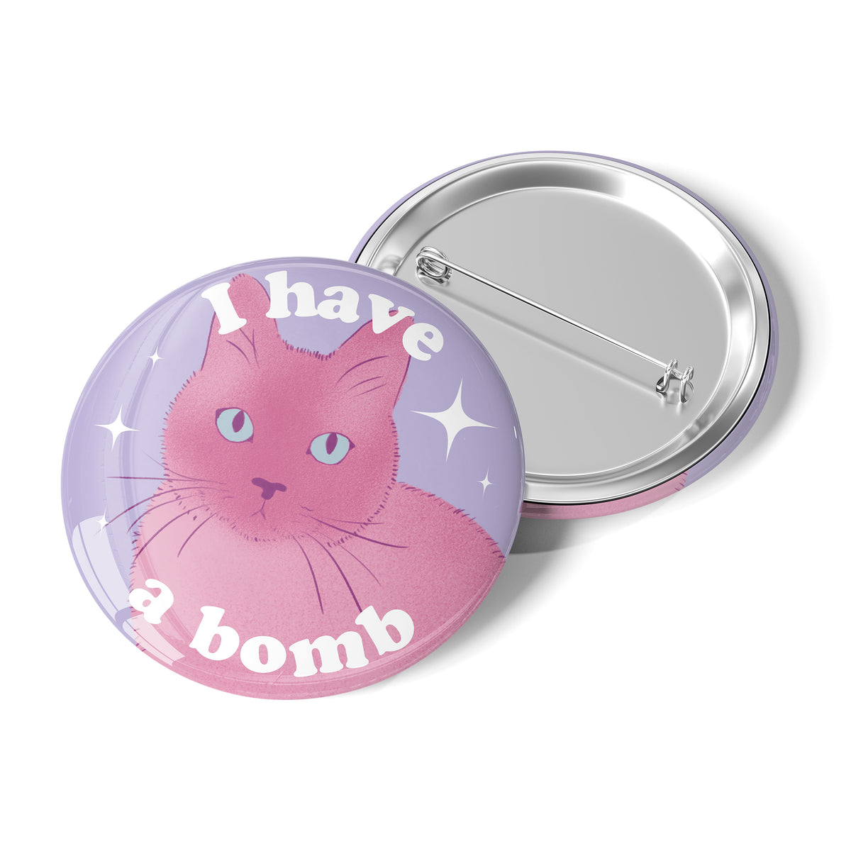 I Have A Bomb - Cat Pinback Button