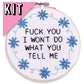 RATM Embroidery Kit - Fuck you I won't do what you tell me