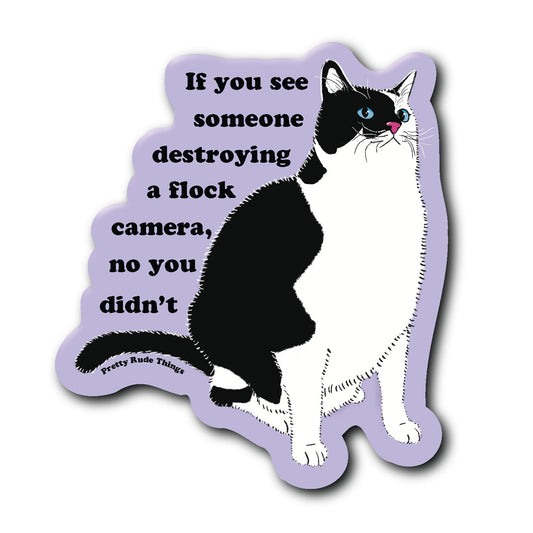 Anti-Flock Cat Sticker