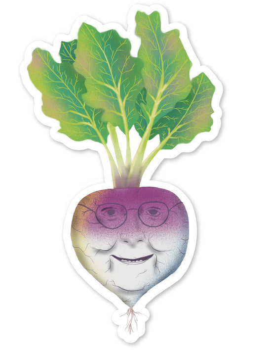 Mitch McConnell Vegetable Sticker, 3" x 2.3"