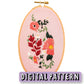 Digital Embroidery Pattern - Poppy Cat Flower