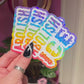 Abolish Ice - Rainbow Holographic Sticker, 3 x 2.4 in.