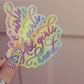 Hot Girls Read Holographic Sticker, 3" x 1.7"