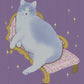 Mother, I Am But Skin and Bones - Funny Chubby Cat Art Print