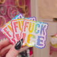 Fuck ICE - Rainbow Holographic Sticker, 2.4 x 2.4 in.