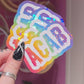 ACAB Rainbow Holographic Sticker, 3 x 1.8 in.