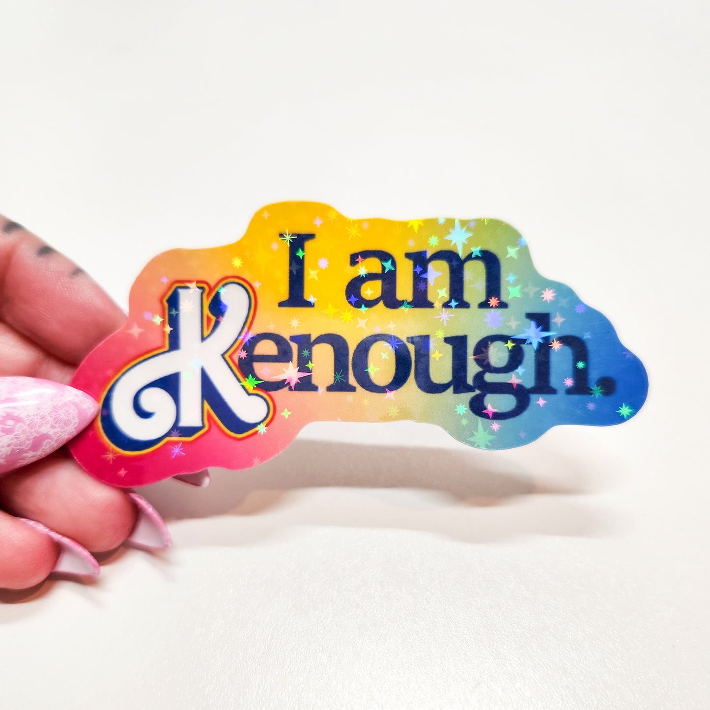 I am Kenough Barbie Movie Sticker, 3 x 1.5 in.