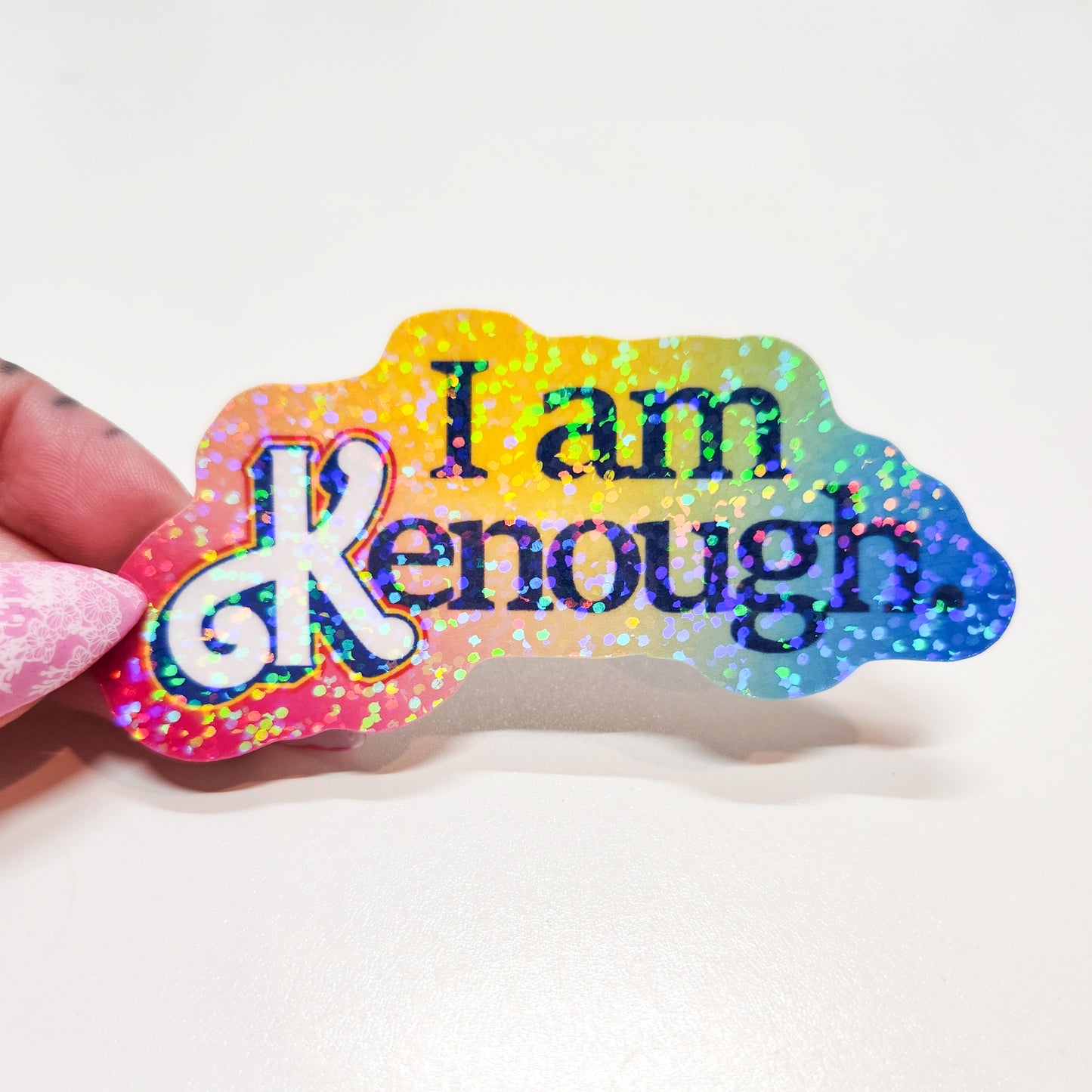 I am Kenough Barbie Movie Sticker, 3 x 1.5 in.