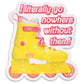 Barbie Movie Ken's Roller Blades Sticker, 2.5 x 3 in.