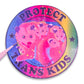 Protect Trans Kids Rainbow Possum Family Sticker, 3 x 3 in.