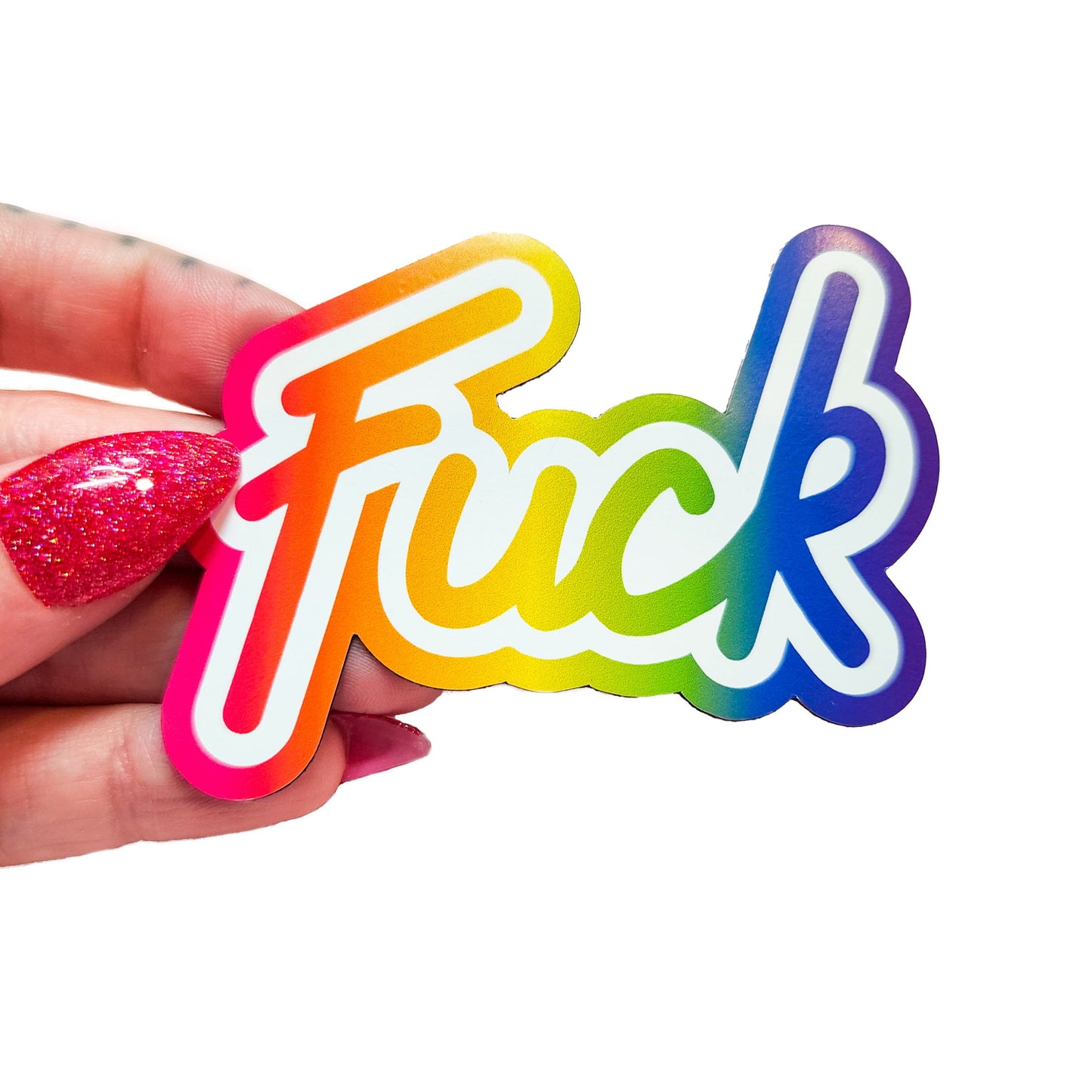 Lisa Frank Inspired "Fuck" Magnet, 3 in.