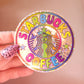Rainbow  Holographic Starbucks Sticker, 3in.