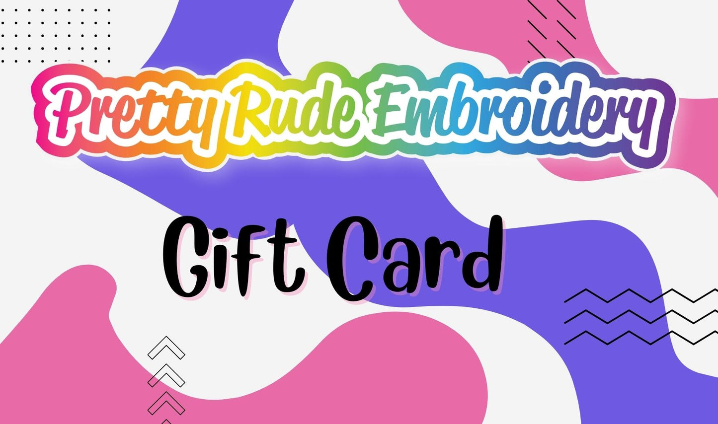 Pretty Rude Embroidery Gift Card