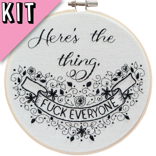 6" My Favorite Murder Embroidery Kit - Beginner Friendly