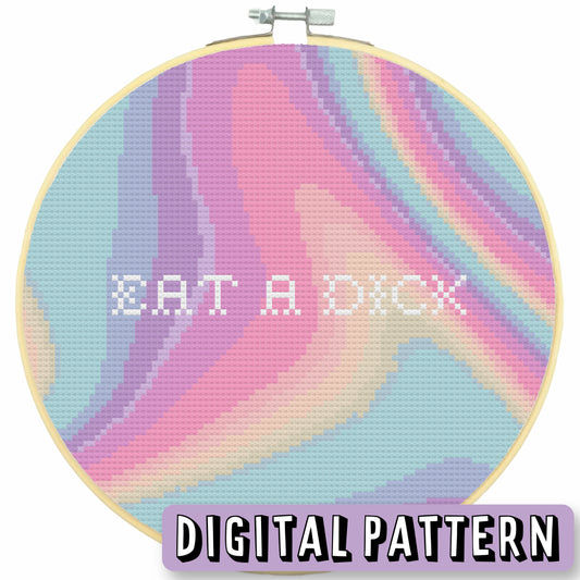 Eat a Dick - Digital Cross stitch Pattern