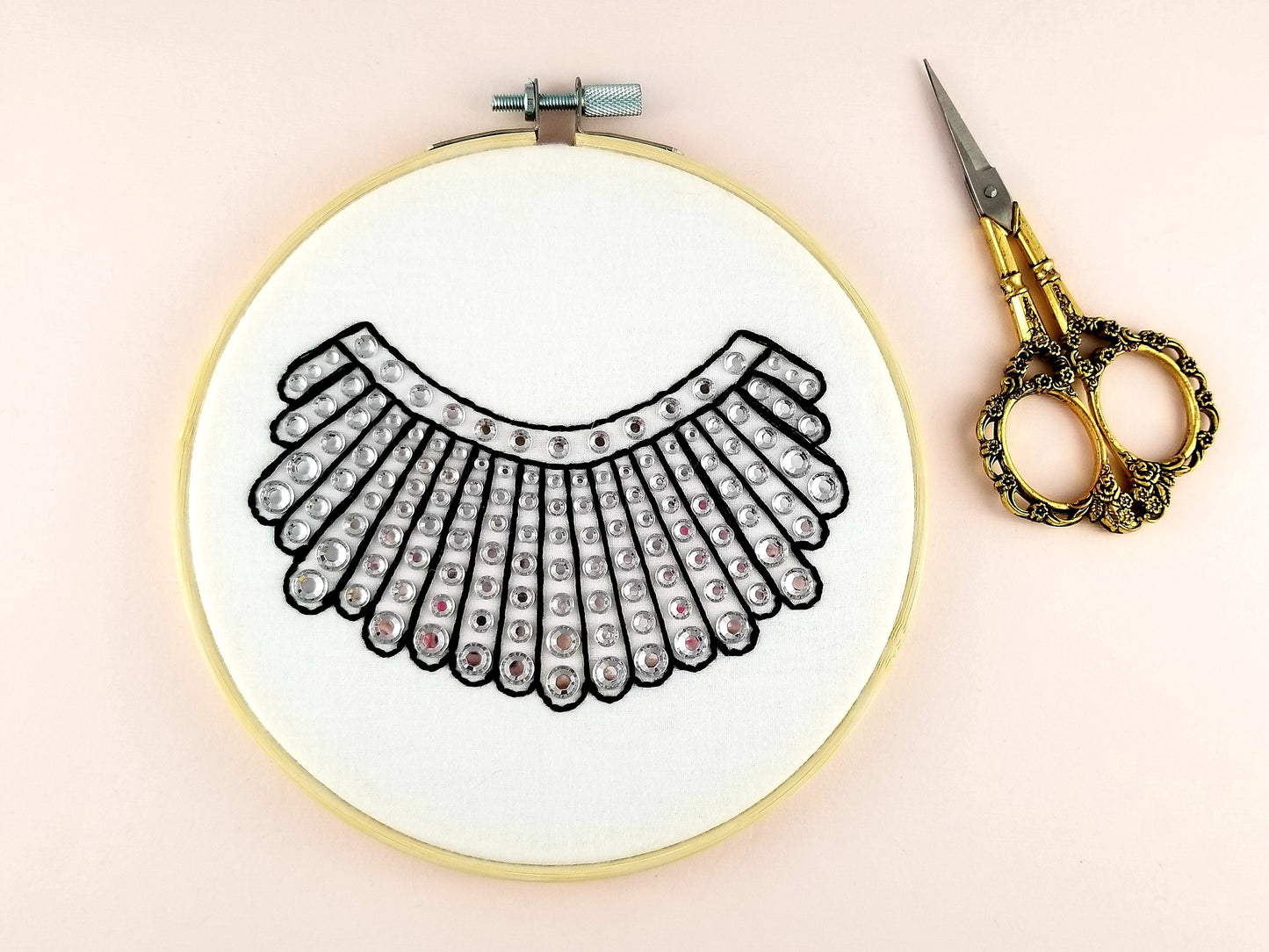 RBG Dissent Collar Embroidery Kit - Easy