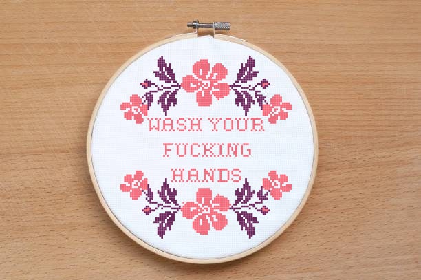 Wash Your Fucking Hands - Digital Cross stitch Pattern