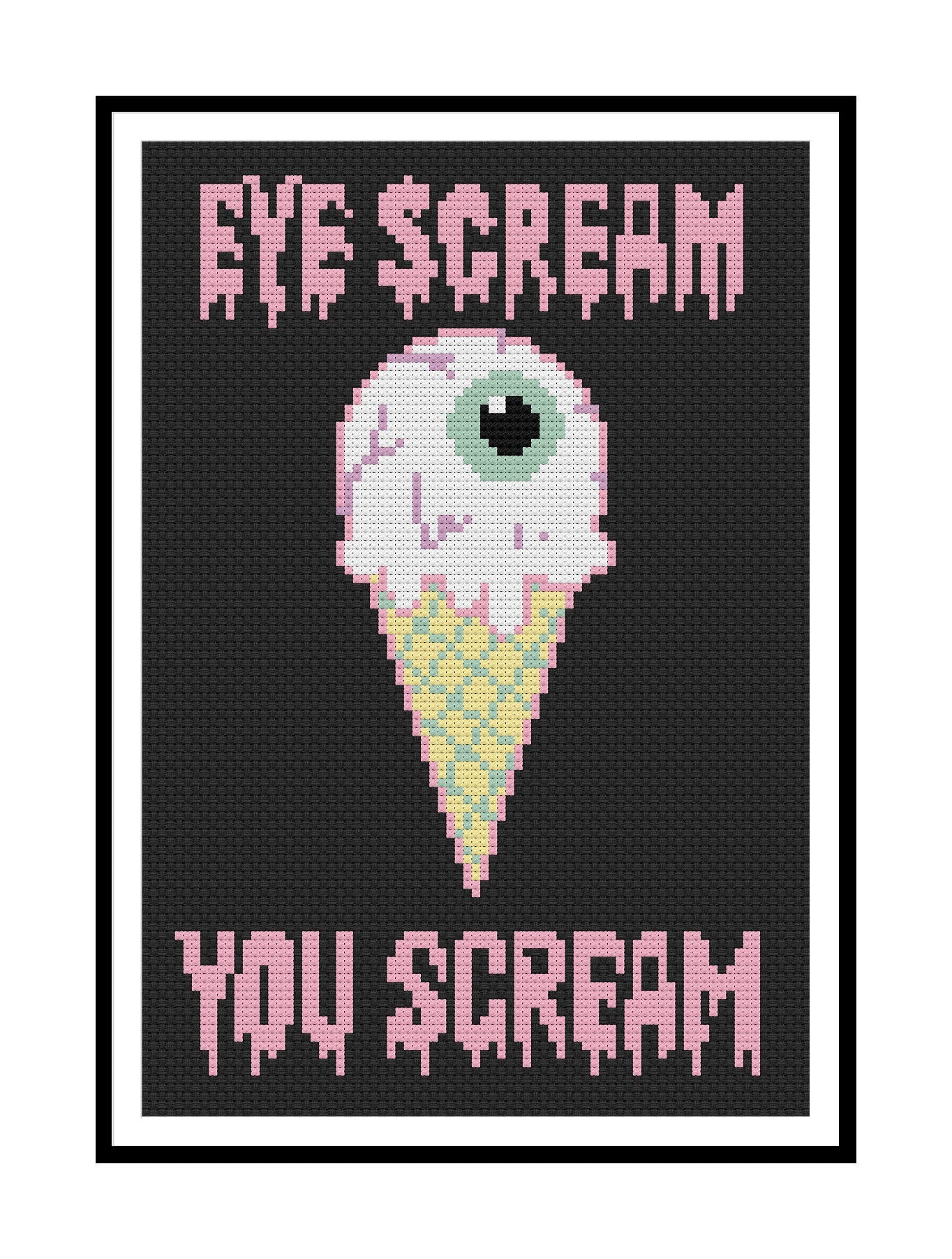 Eye Scream You Scream - Cross stitch Pattern