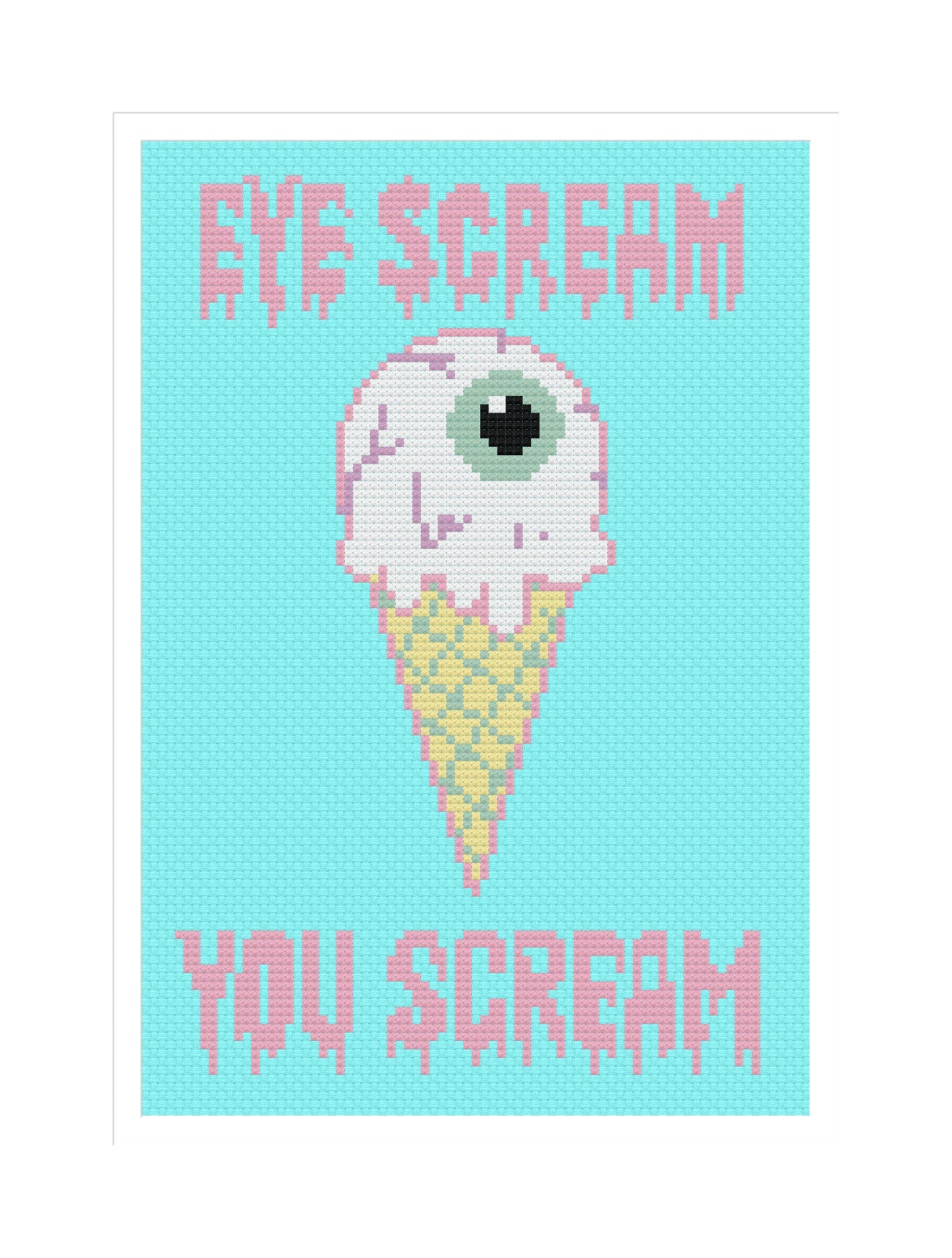 Eye Scream You Scream - Cross stitch Pattern