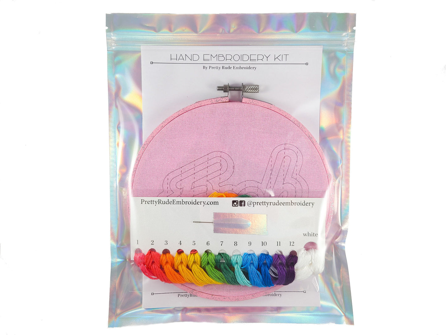 6" Lisa Frank Inspired "fuck" Embroidery Kit