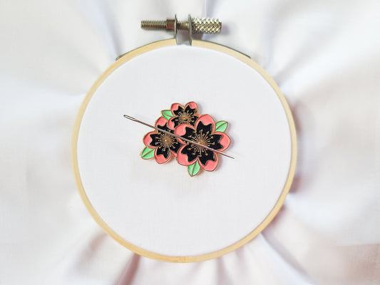 Flower Needle Minder for Hand Embroidery